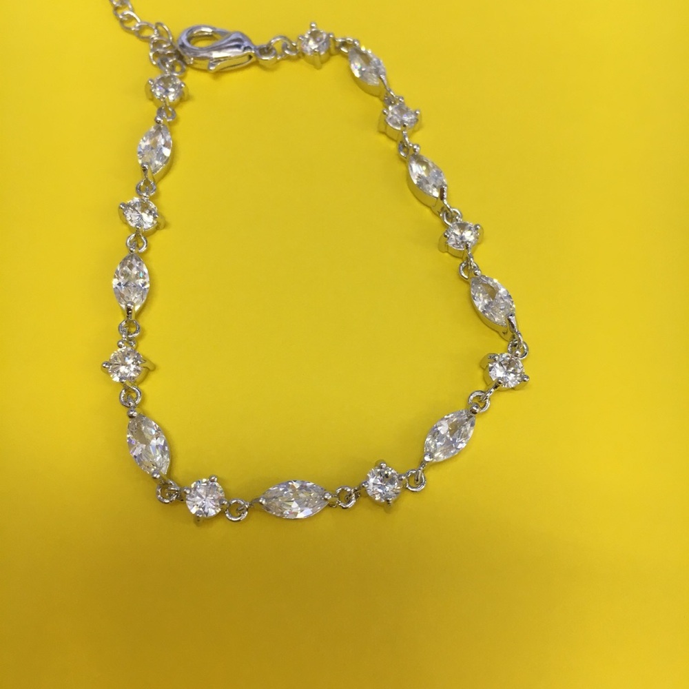Crystal Tennis Bracelet, Simple Bracelet,